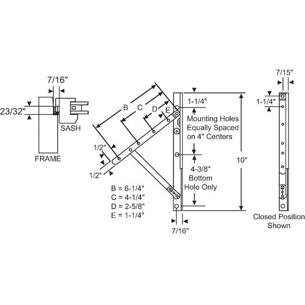 Strybuc Truth LH 10 Hinge Assembly 28-10-14LHSS - main